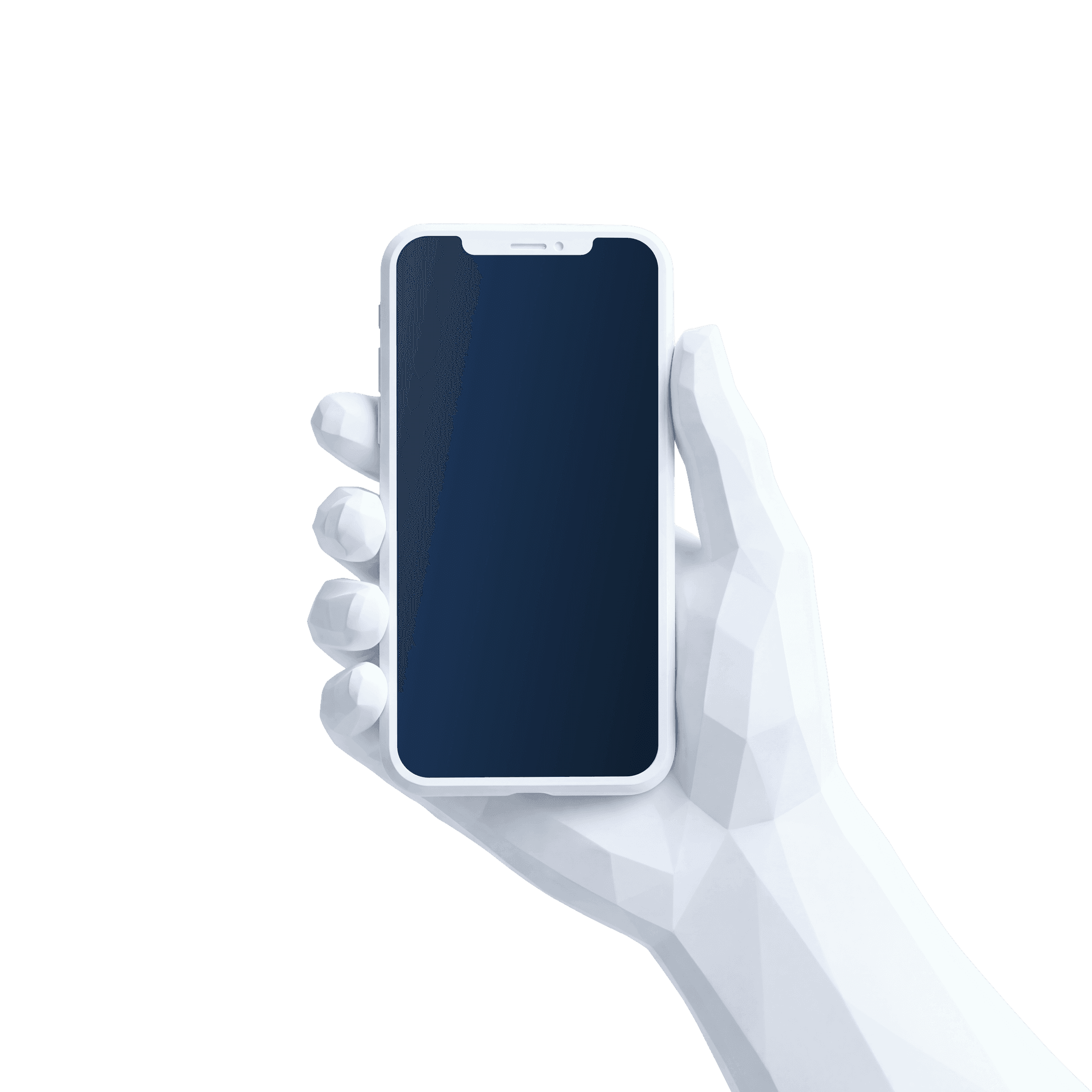 Hand holding a phone showing the GetLiquid investor dashboard